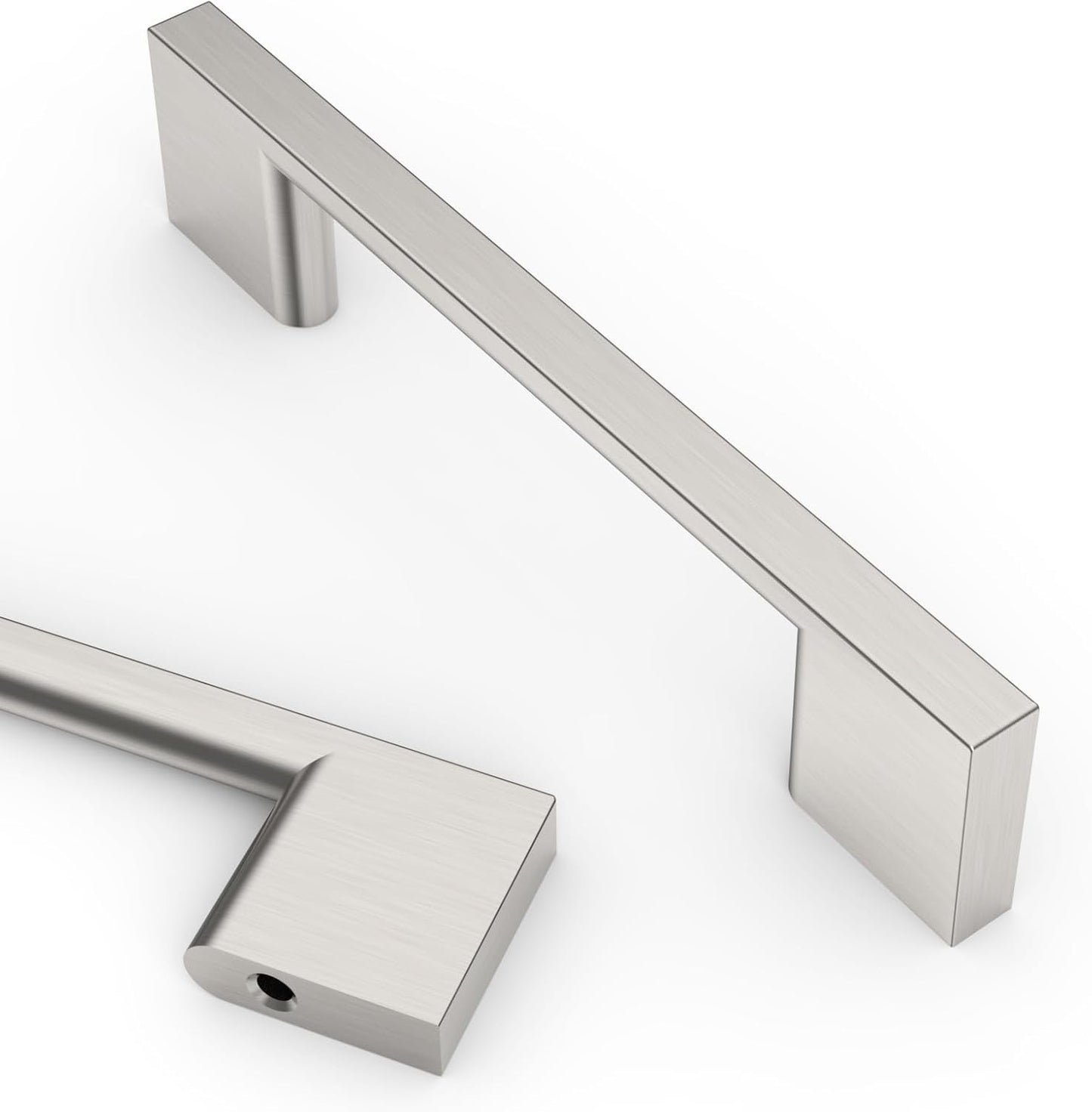 Asidrama 10 Pack 5 Inch(128mm) Brushed Satin Nickel Kitchen Cabinet Handles, Cabinet Pulls Kitchen Cabinet Hardware for Cupboard Drawer Pulls