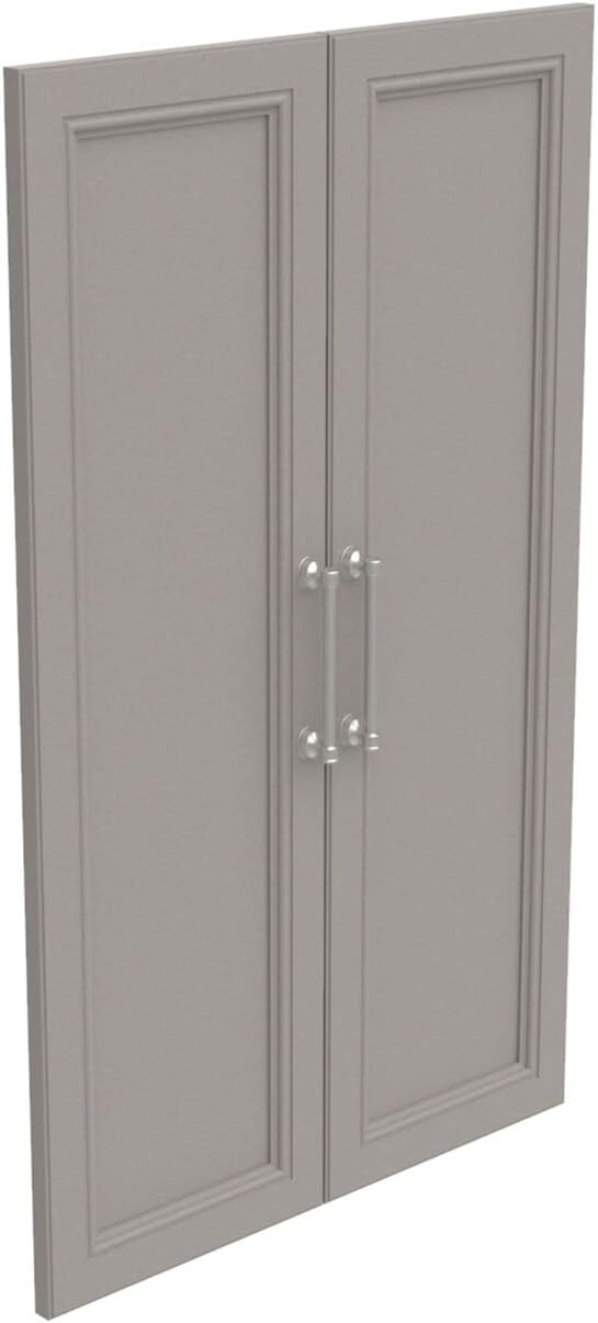 ClosetMaid Modular Storage Pair Set, Wood Closet Organizer, Shaker Style, Add On Accessory for Shelf Units, White, Solid 2-Door Kit