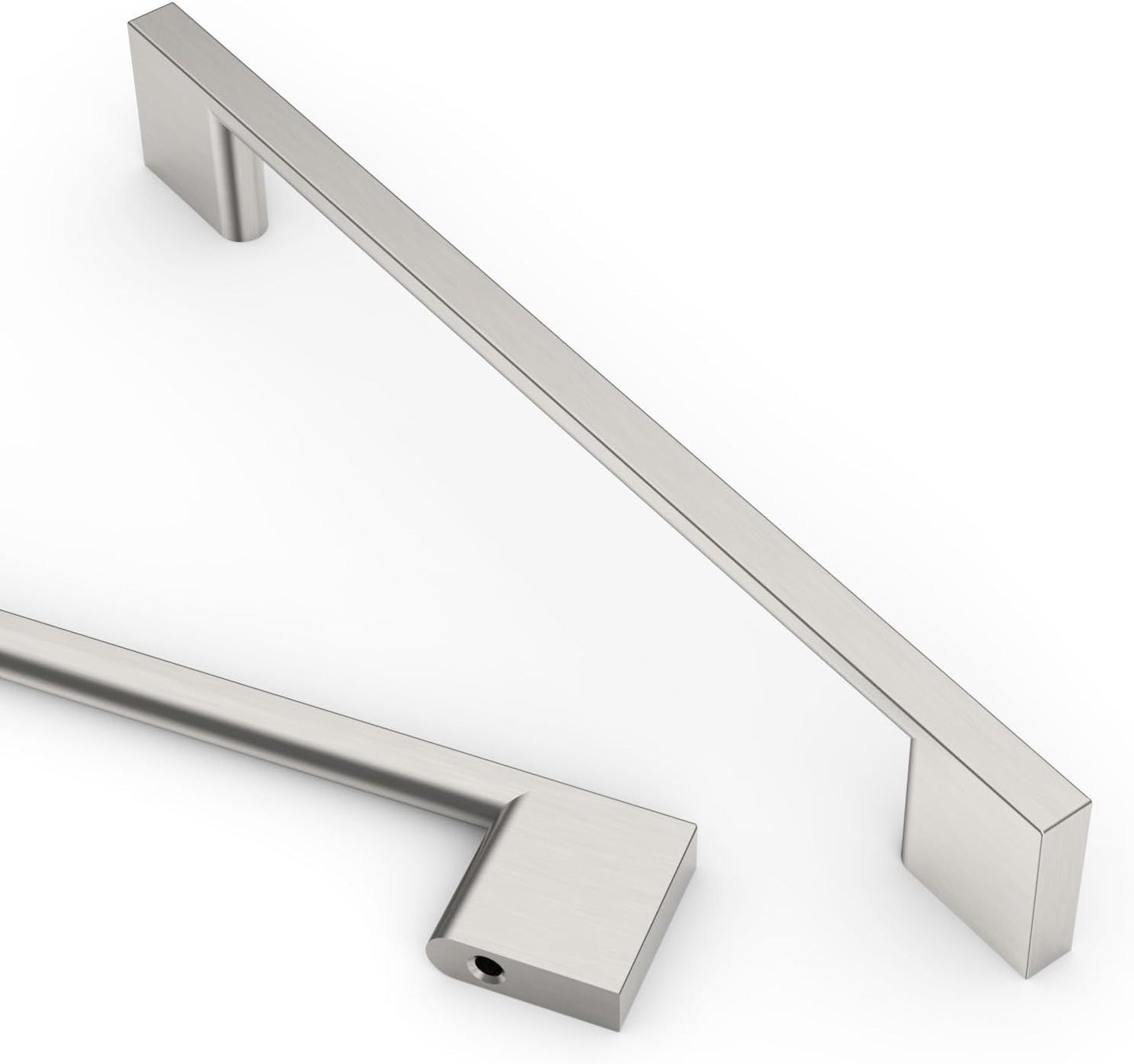 Asidrama 10 Pack 5 Inch(128mm) Brushed Satin Nickel Kitchen Cabinet Handles, Cabinet Pulls Kitchen Cabinet Hardware for Cupboard Drawer Pulls