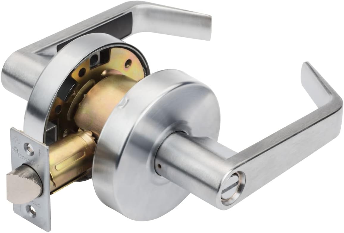 Dynasty Hardware AUG-30-26D Grade 2 Commercial Duty Passage Lever, ADA, Satin Chrome Finish