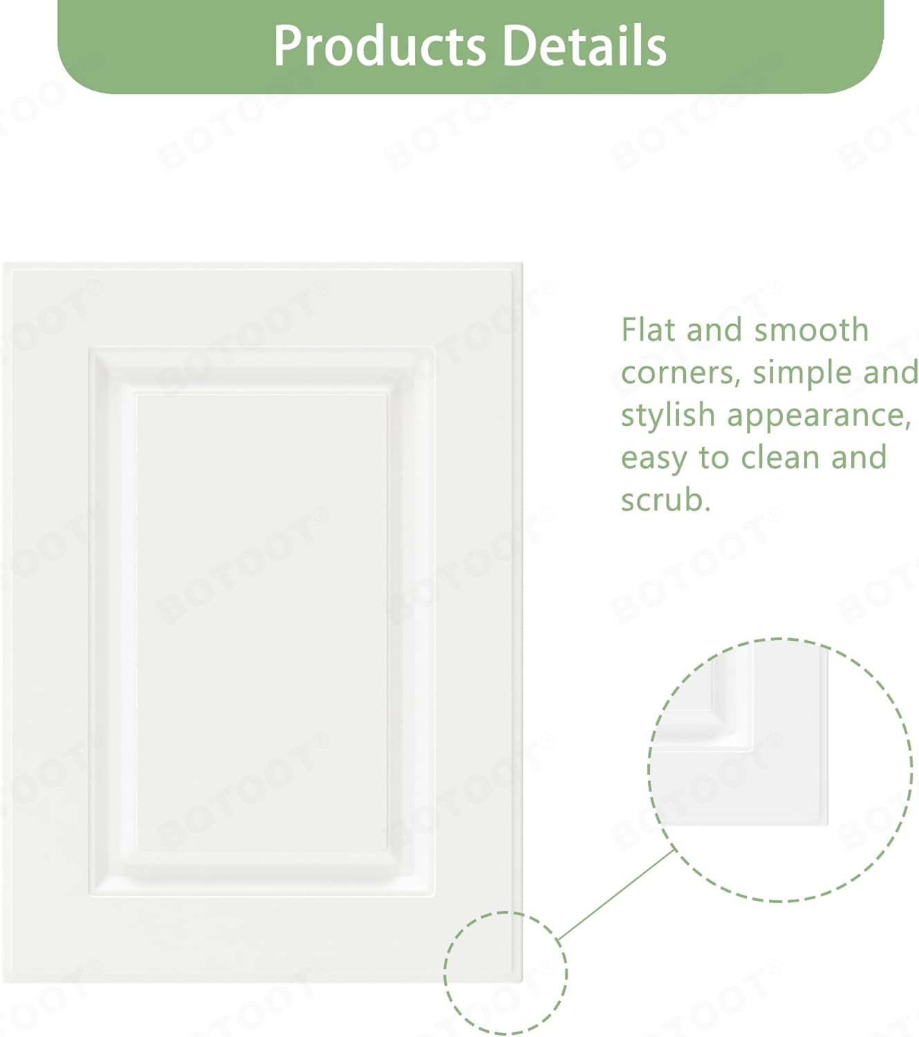 Built-in Cabinet Doors - Cabinet Replacement Doors for Kitchen, Living Room, Bedroom, Bathroom - 22.5 Inch High (White, 16.25 Inch Wide)
