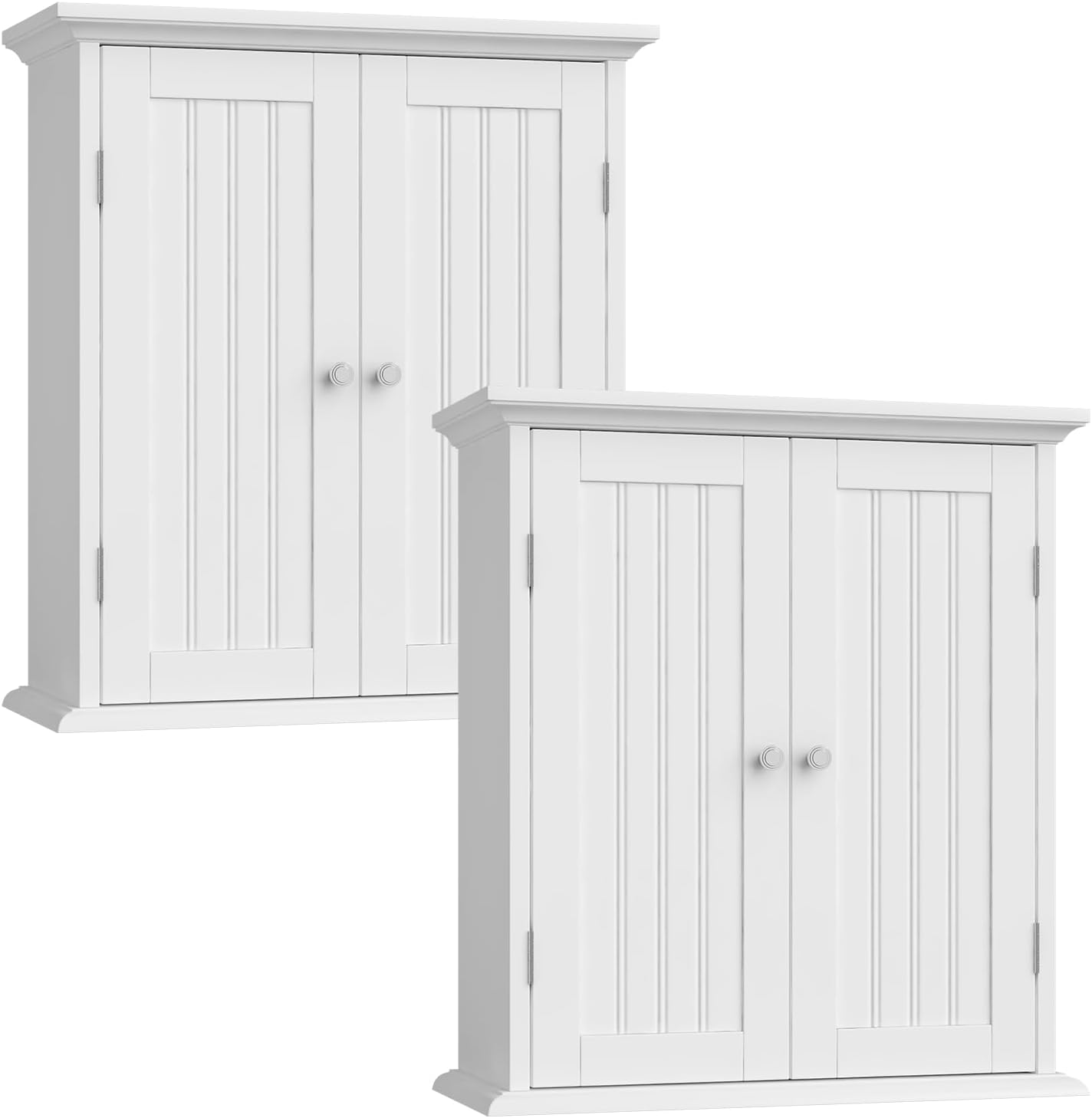 ChooChoo Bathroom Wall Cabinet, Over The Toilet Space Saver Storage Cabinet, Medicine Cabinet with 2 Door and Adjustable Shelves, Cupboard